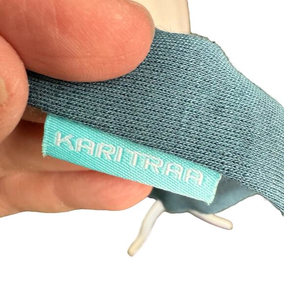 Karii Traa Wool Blend Blue Teal 1/2 Zip Base layer Pullover Womens Small - Picture 5 of 13